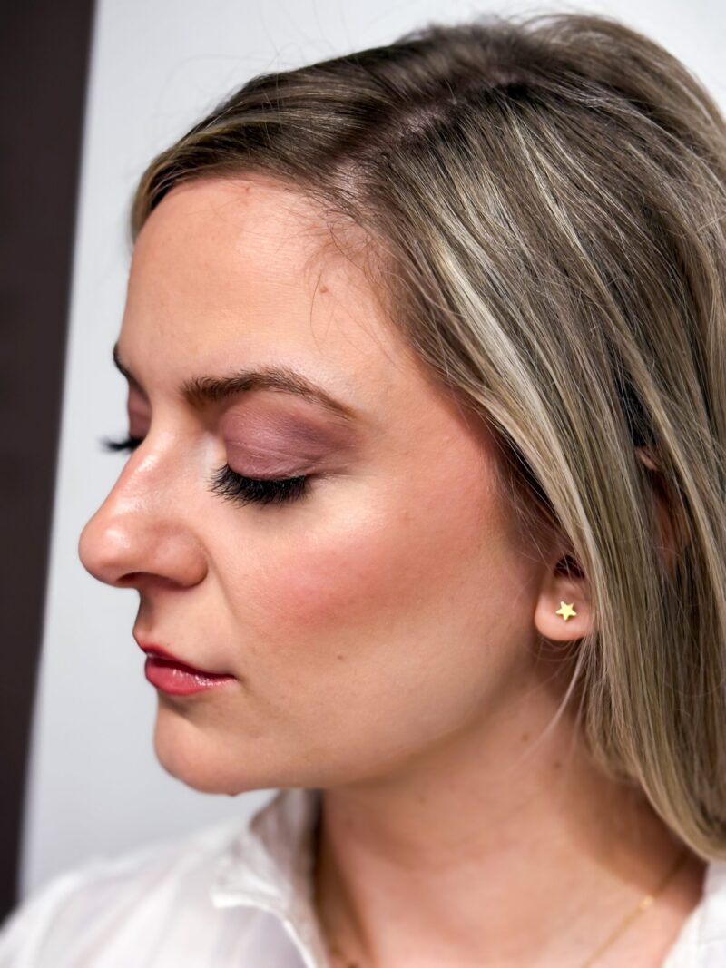 Mauve soft glam makeup look in Chicago IL by Rachel Marie Glam